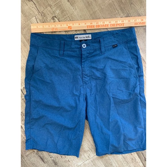 Travis Mathew Flat Front Golf Active Shorts Blue Men's Size 32 - Picture 3 of 7